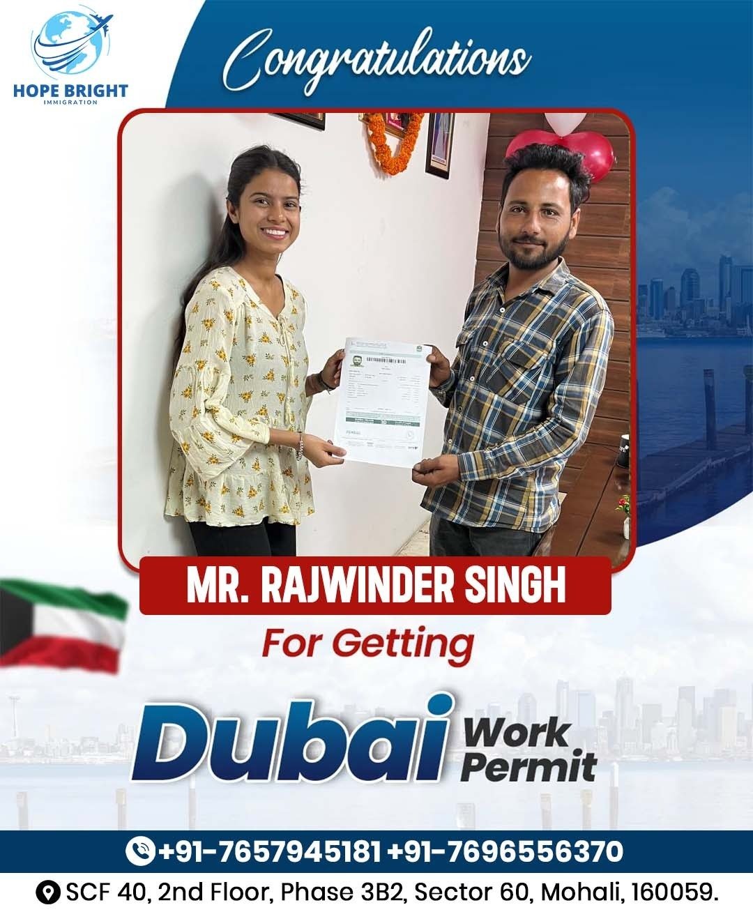 Client Testimonial & Visa Approval